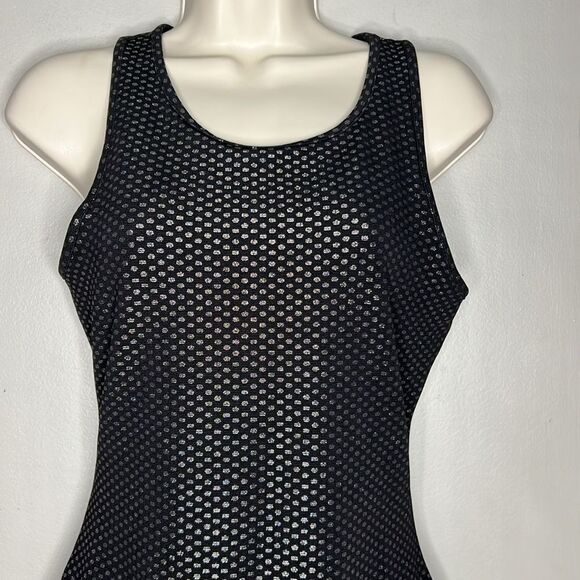 Material Girl fitted racer back gold sparkle dress size medium - Picture 5 of 11